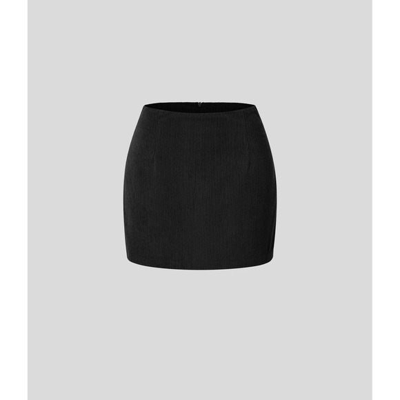 Halara High Waisted Invisible Zipper 2-in-1 A Line Mini‎ Corduroy Casual Skirt - Picture 7 of 11